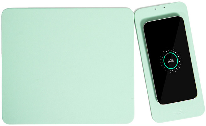 액센 자석 분리형 고속 무선충전 파스텔 마우스 패드 15W MP300, 민트, 1개