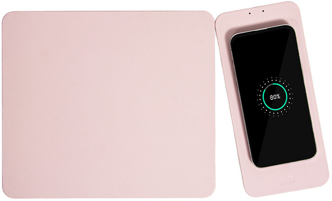 액센 자석 분리형 고속 무선충전 파스텔 마우스 패드 15W MP300, 핑크, 1개
