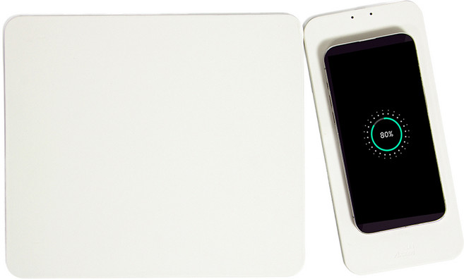 액센 자석 분리형 고속 무선충전 파스텔 마우스 패드 15W MP300, 화이트, 1개