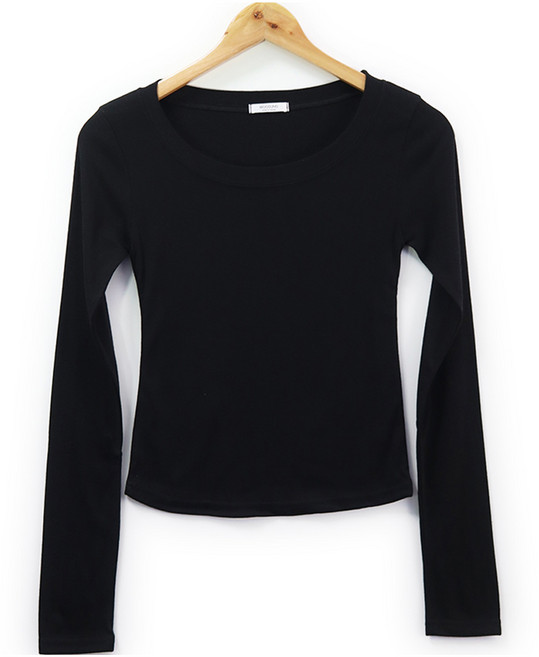 라라온 여성용 톡톡 기모 베이직 유넥 긴팔 티셔츠 TSP1390