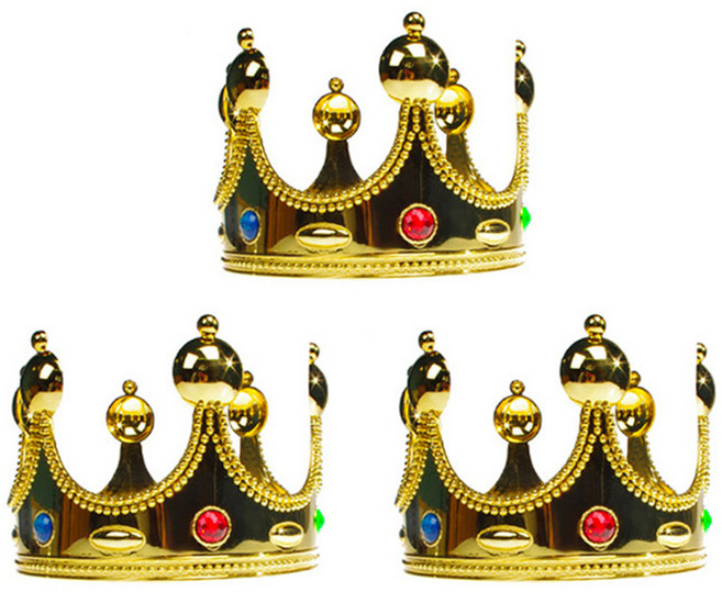 스투피드 왕관 소품, 골드, 3개