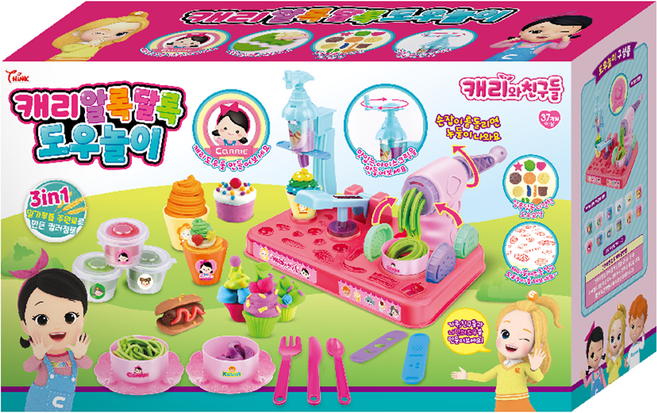 씽크토이 캐리 알록달록 도우놀이 완구 세트, 혼합색상, 1개