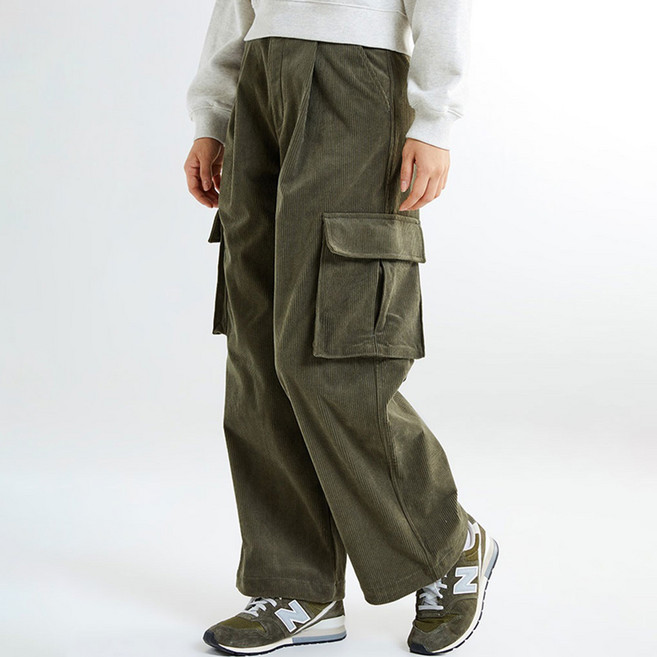 스파오 여성용 2 WAY 코듀로이 카고 와이드 팬츠 SPTCE4VG11
