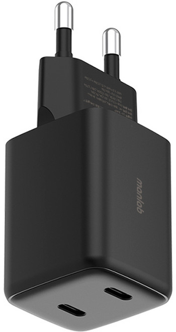 만렙 35W GaN PD 어댑터 C타입 아이폰 고속충전기, 블랙, 1개