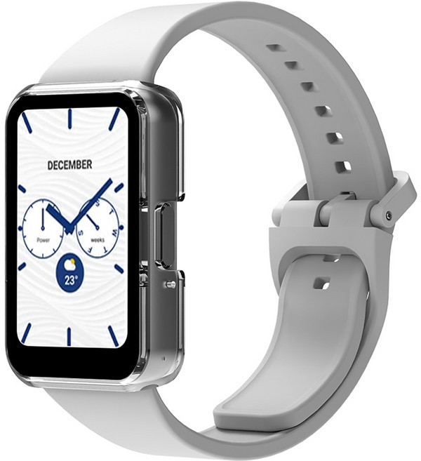 랩씨 스마트 워치 풀커버 슬림 하드 강화유리 케이스, 클리어