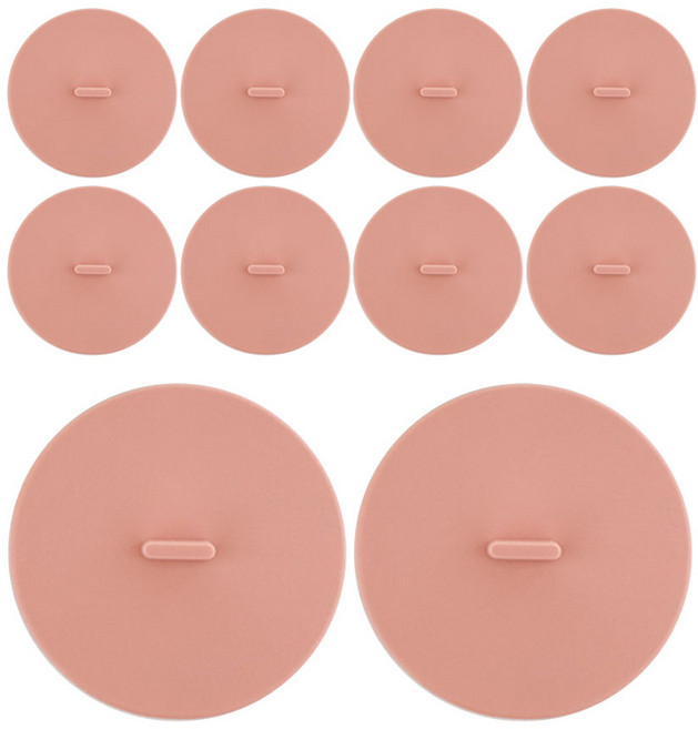 마리포사마드리드 부엌다옴 실리콘 컵뚜껑 살몬, 10개, 1개입, 평면형