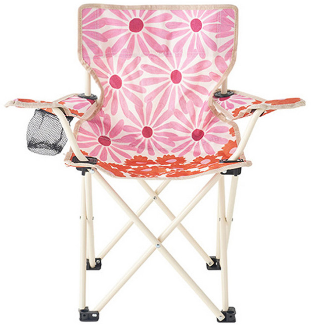 마이리틀타이거 아동용 캠핑 의자 + 파우치 세트, Flowerstack, 1개
