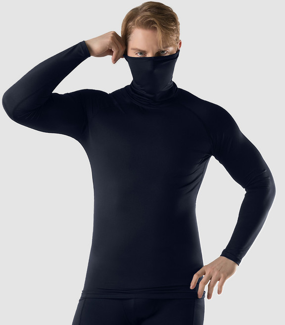 아르메데스 남성용 안면 마스크 터틀넥 언더레이어 긴팔 상의 AR-152