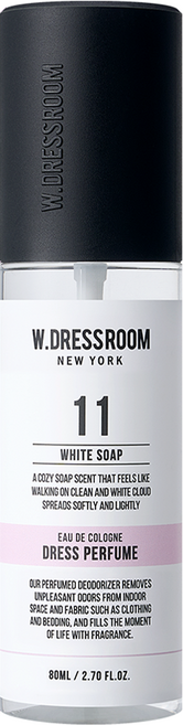 W.DRESSROOM 多麗絲 衣物居家香氛噴霧, 80ml, No.11 White Soap, 1瓶
