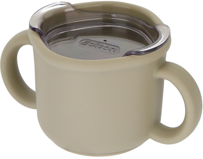 Edison 矽膠雙耳學習杯, 米色, 150ml, 1個