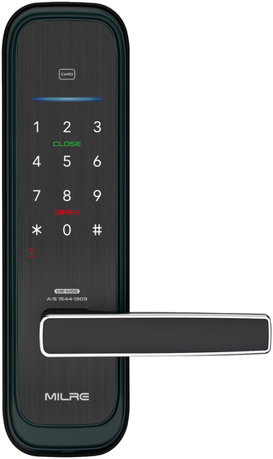 밀레시스텍 무타공 스마트 손잡이 있음 도어락, ME-M58S, 고객직접설치