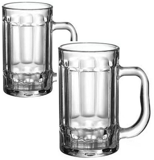 애스크제이 윈도우 비어 머그 405ml, 2개