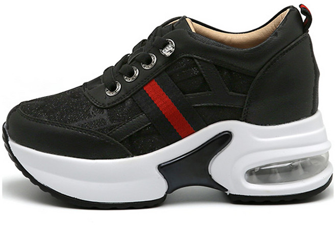 잭앤질 여성용 빛이나는 소가죽 키높이 스니커즈 JC4547S