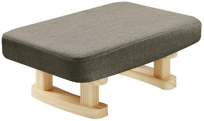 다퍼남 원목 패브릭 스툴 발받침대, 커피