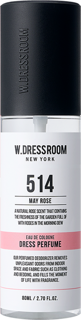 W.DRESSROOM 多麗絲 衣物居家香氛噴霧, 80ml, No.514 May Rose, 1瓶