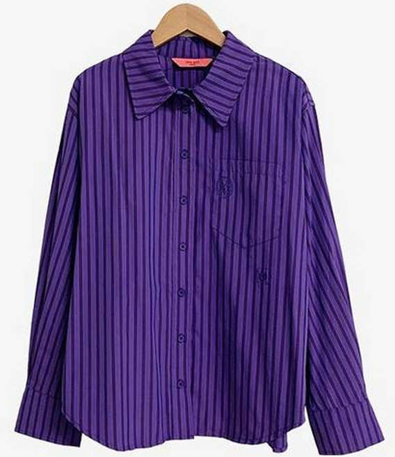 반에이크 여성용 자수 포인트 컬러 셔츠