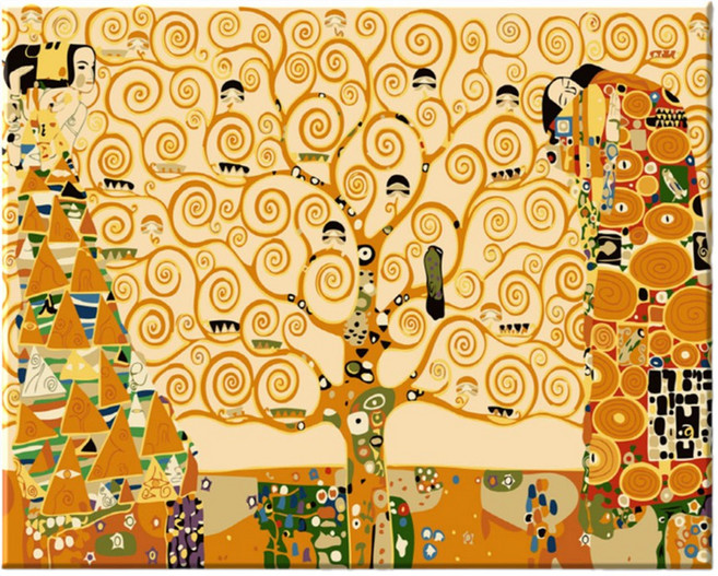 모모픽스페인팅 DIY명화그리기 40 x 50 cm, J18 클림트 생명의 나무, 1개