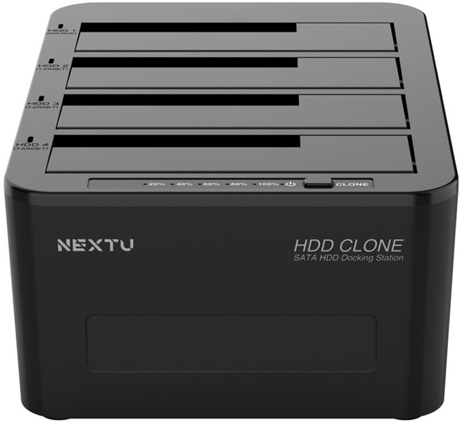 넥스트유 크이원 USB3.0 SSD HDD 하드 도킹스테이션 4베이 하드복사기, 864DCU3, 1개