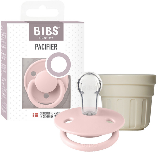 BIBS 디럭스 노리개젖꼭지 + 전용캡 세트, 신생아~36개월, 블라썸, 1세트