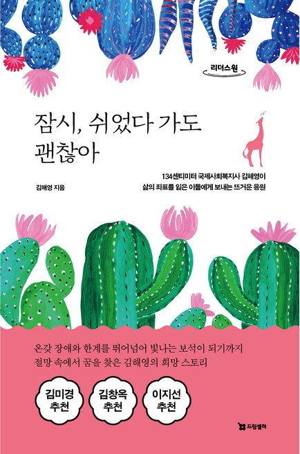 잠시 쉬었다가도 괜찮아(큰글자도서):134센티미터 국제사회복지사 김해영이 삶의 좌표를 잃은 이들에게 보내는 뜨거운 응원, 드림셀러, 잠시, 쉬었다가도 괜찮아(큰글자도서), 김해영(저), 김해영