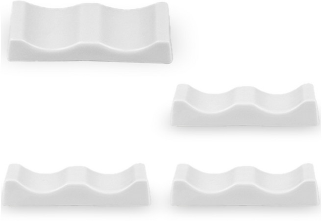 러브본차이나 프리미엄 도자기 수저받침, 화이트, 4개