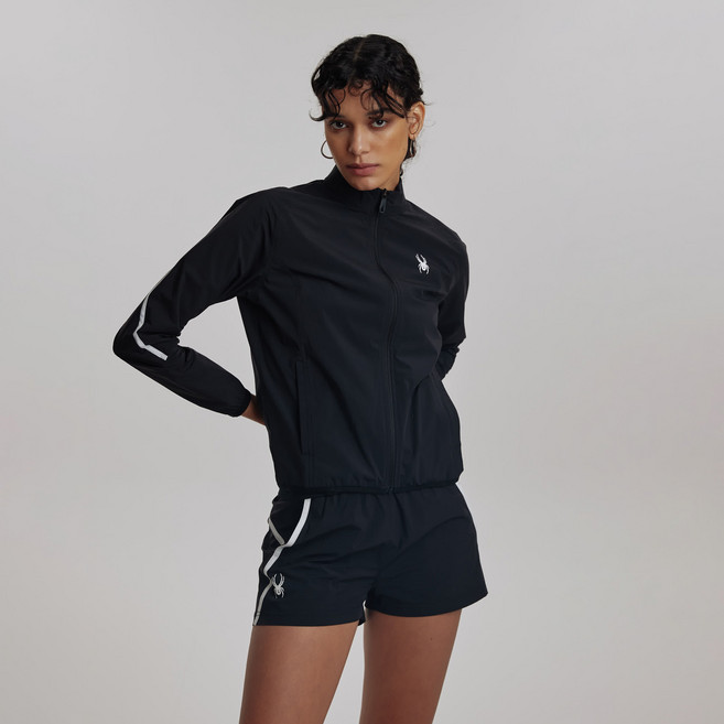 스파이더 여성용 트레이닝 라이트 우븐 셋업 집업 자켓