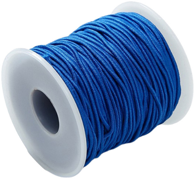 마다꾸미 컬러 고무줄 롤 1mm 대용량 50m, 블루, 1개
