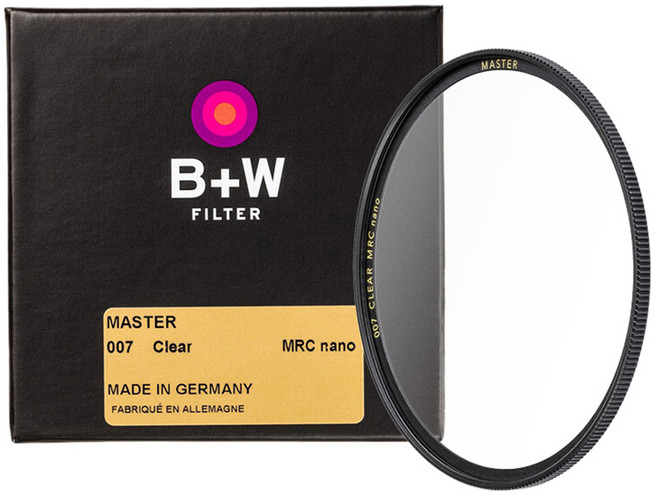 슈나이더 B+W 007 Clear MRC MASTER 55mm 카메라 렌즈 필터, 1개