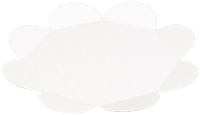 천운패키지 쉬폰받침 미니, 화이트, 100개