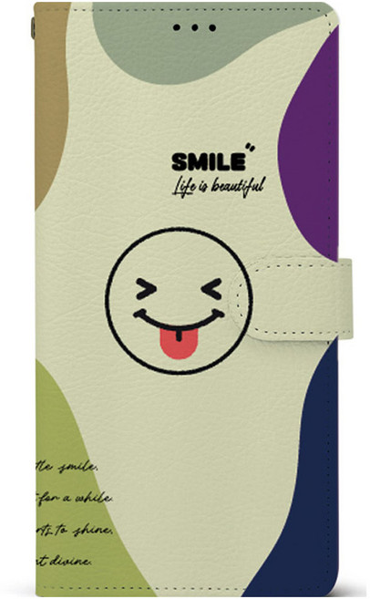 케스퍼 드로잉스마일 가죽 다이어리 휴대폰 케이스