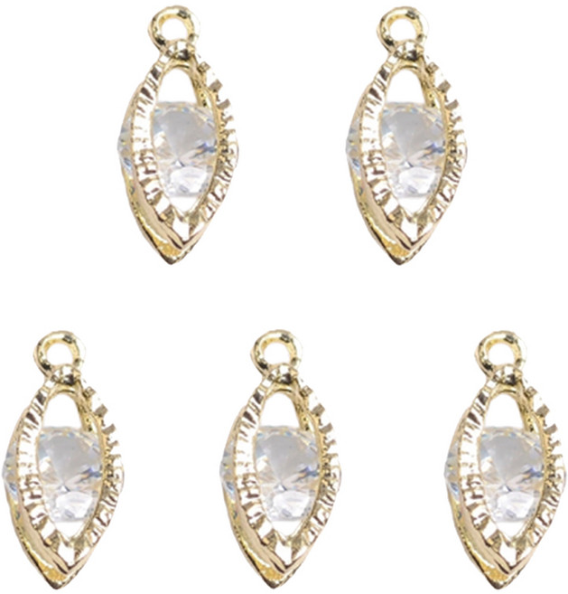 마다꾸미 크리스탈 목걸이 팬던트 목걸이 우정 팔찌 만들기 27 타원, 골드, 5개