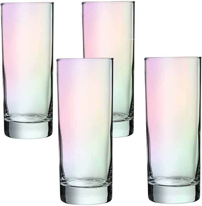 어뮤즈키친 애스크제이 오로라 아일랜드 글라스 330ml, 4개