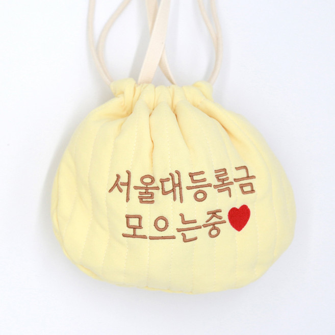 베베슈에뜨 벨벳 감촉 자수 복 + 서울대등록금모으는중 양면 복주머니