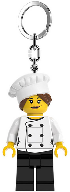 레고 미니피겨 키체인 라이트 요리사 열쇠고리 KE218H, 하양 외, 1개