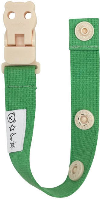 스펙트라 유아용 베베곰 쪽쪽이 스트랩, 포레스트그린, 1개