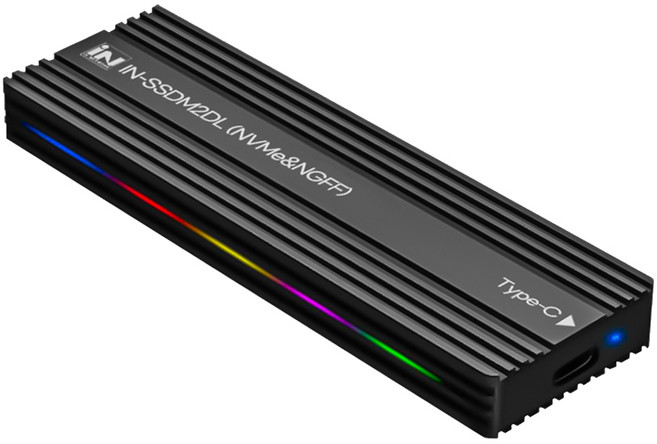 iN NETWORK M.2 NVMe & NGFF 雙USB3.1 超高速 SSD 散熱外殼 IN-SSDM2DL, 1個