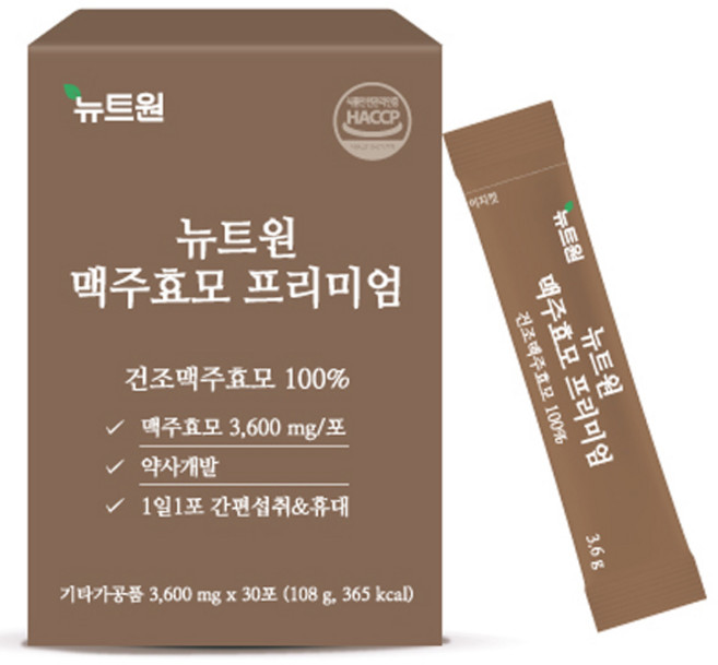 뉴트원 맥주효모 프리미엄 30p, 1개, 108g