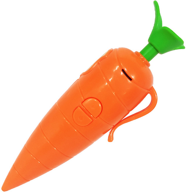 아가플러스 깜찍 당근 모양 녹음기 볼펜 0.5mm, 혼합색상