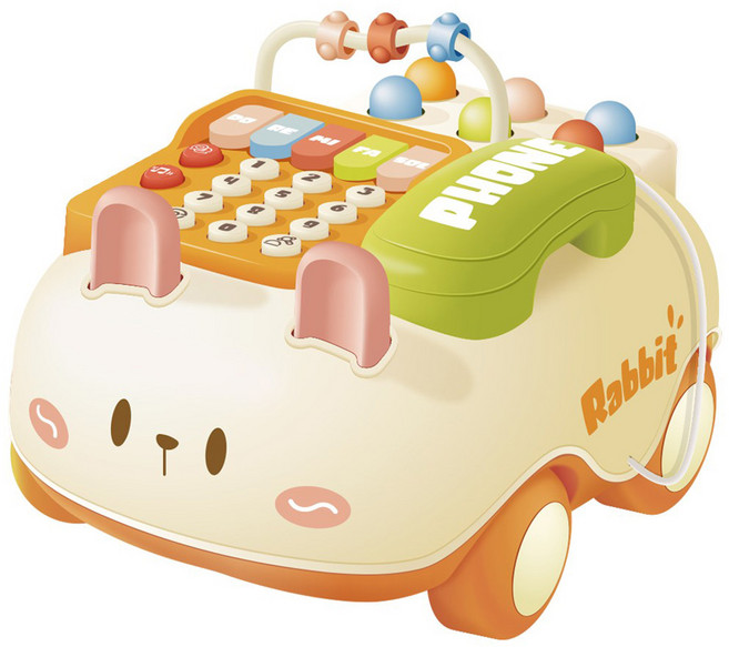 벨루키어 토끼 아기 멜로디 전화기 자동차 belucDC007, 혼합색상, 1개