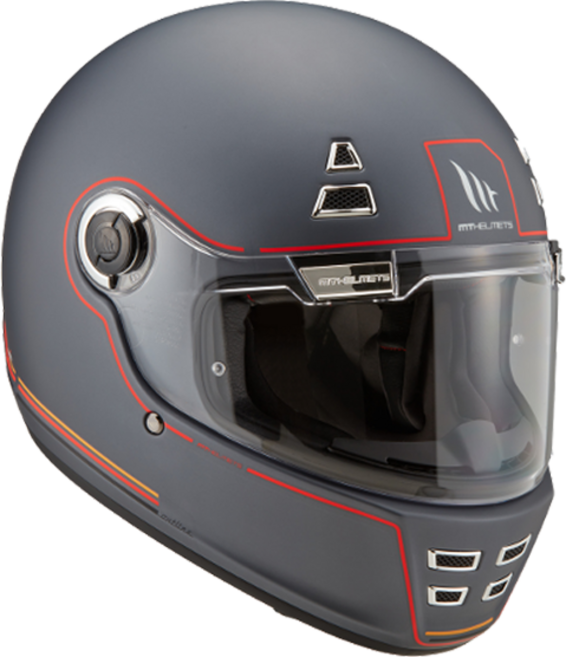 엠티헬멧 자라마 오토바이 풀페이스 헬멧 아웃라인, 무광 티탄