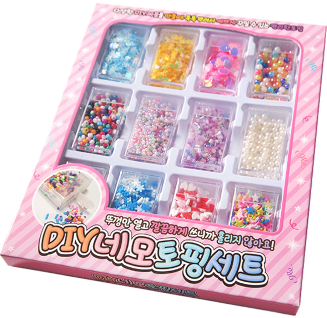 투영디자인 DIY 네모 토핑세트, 혼합색상, 1세트