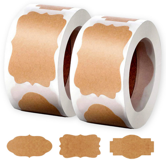 어썸굿즈 크라프트 정리 라벨 3종 롤 스티커, 150개입, 2개