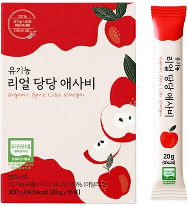 리얼당당 유기농 애사비 발효식초 스틱, 1개, 300g