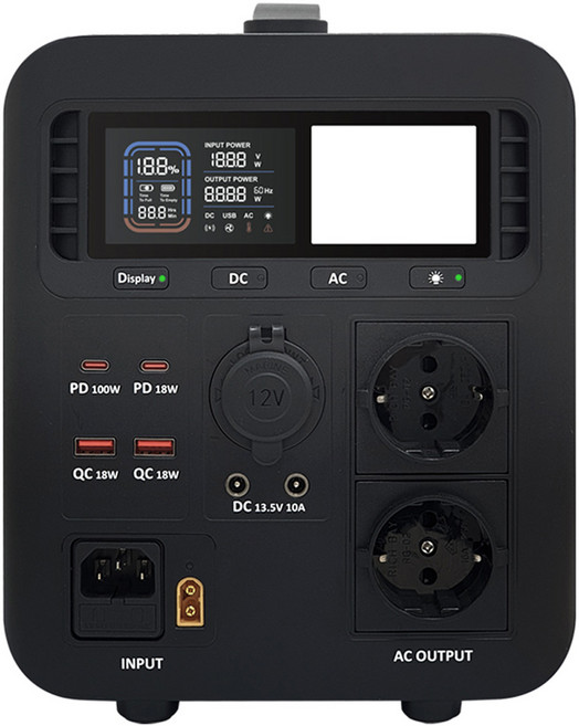 포유디지탈 캠핑용 휴대용 파워뱅크 PB700W, PB700W-UPS, 블랙