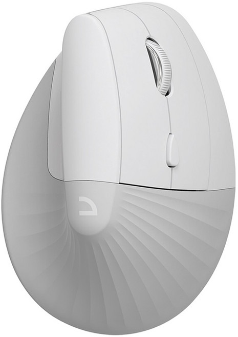 앱코 무선 블루투스 인체공학 버티컬 저소음 마우스, WEM60, 화이트