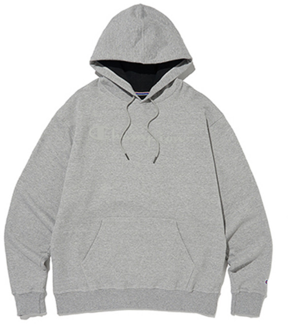 챔피온 남녀공용 US Powerblend 스크립트 로고 러버 프린트 후드티