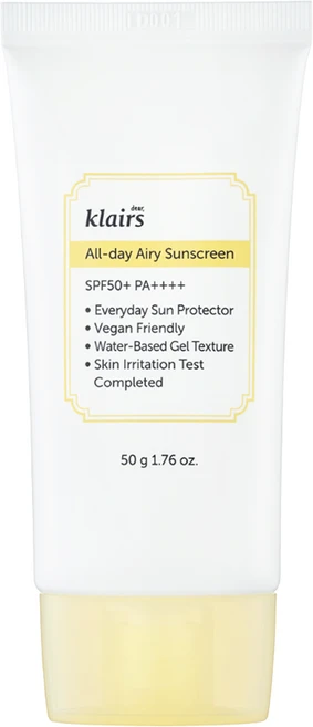 클레어스 올 데이 에어리 선크림 SPF50+ PA++++, 50g, 1개 - 쿠팡