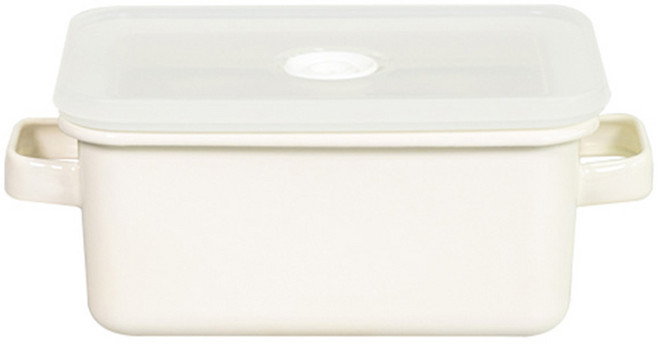 에지리 인덕션 쿡앤씰 법랑 밀폐 냄비 3호 깊은형, 20.8cm, 아이보리, 1개