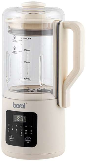 보랄 대용량 글라스 두유제조기 1L, HNZ-S604MK