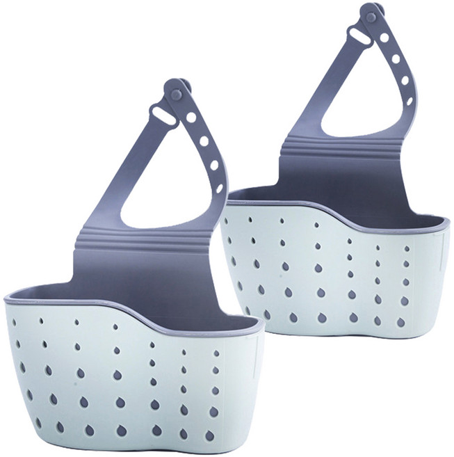 월드크린 싱크 수세미통, 민트, 2개